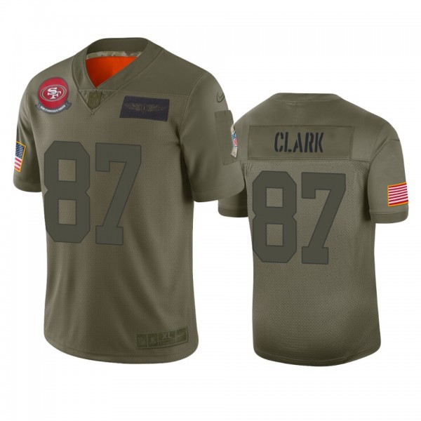 San Francisco 49ers Dwight Clark Camo 2019 Salute to Service Limited Jersey