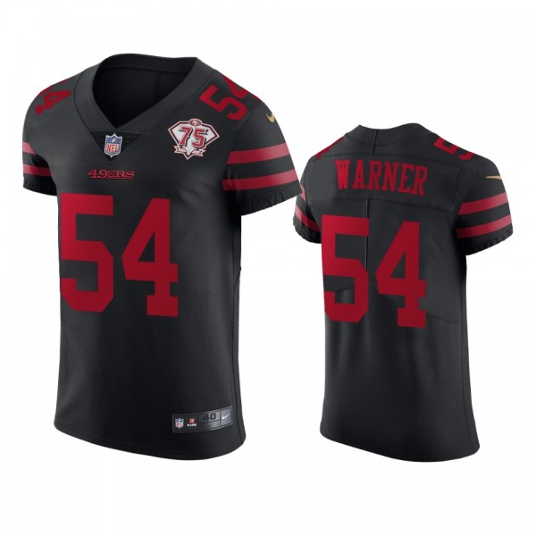 San Francisco 49ers Fred Warner Black 75th Anniver...
