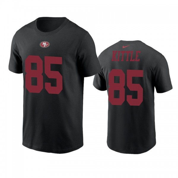 Men's San Francisco 49ers George Kittle Black Name & Number T-Shirt
