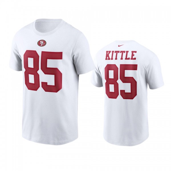 Men's San Francisco 49ers George Kittle White Name...
