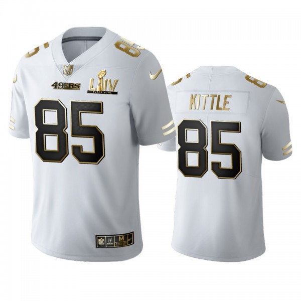 George Kittle 49ers White Super Bowl LIV Golden Ed...