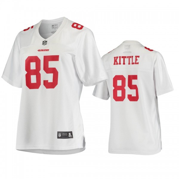 San Francisco 49ers George Kittle White NFL Pro Li...