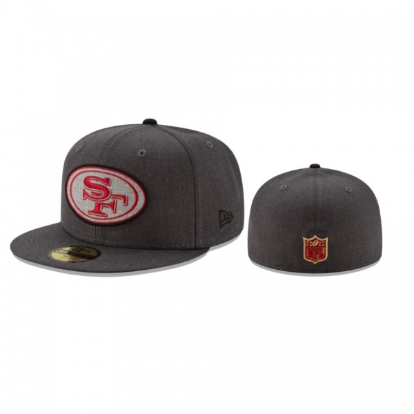 San Francisco 49ers Heathered Charcoal Pop 59FIFTY Fitted Hat