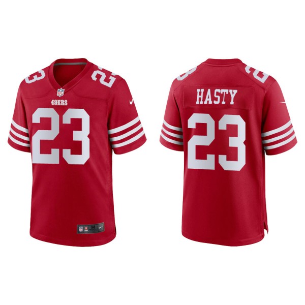 JaMycal Hasty San Francisco 49ers Men's Game Scarlet Jersey