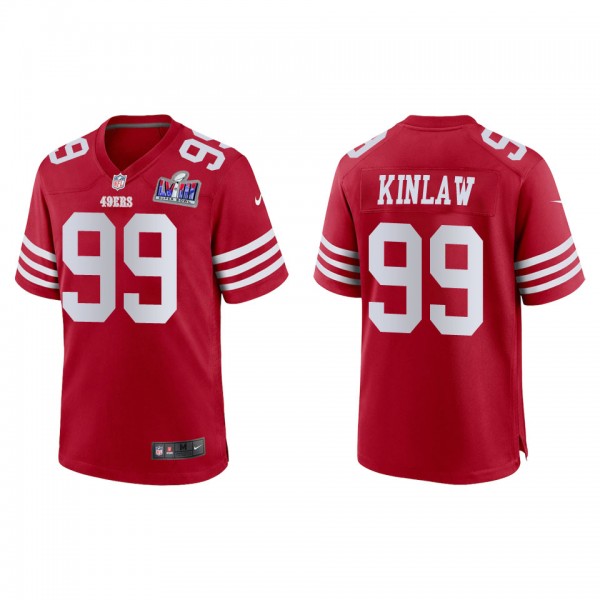Men's Javon Kinlaw San Francisco 49ers Scarlet Super Bowl LVIII Game Jersey