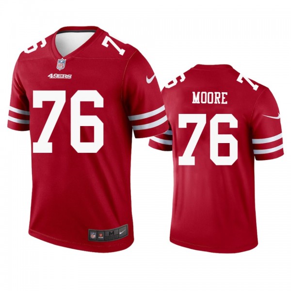 San Francisco 49ers Jaylon Moore Scarlet Legend Je...