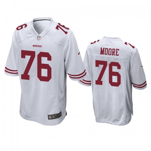 San Francisco 49ers Jaylon Moore White Game Jersey