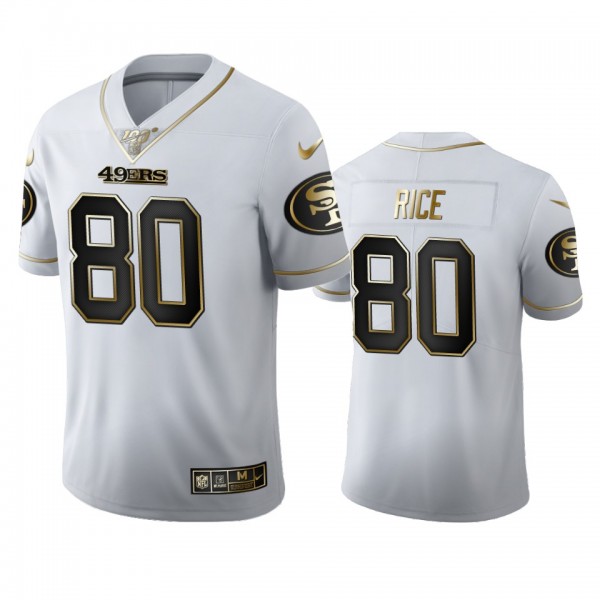 Jerry Rice 49ers White 100th Season Golden Edition...