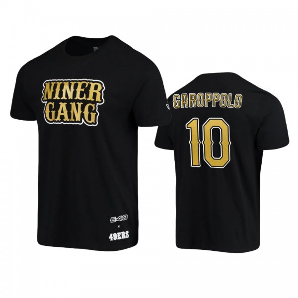 San Francisco 49ers Jimmy Garoppolo Black Niner Gang T-Shirt