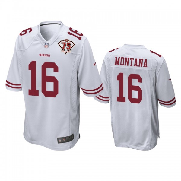 San Francisco 49ers Joe Montana White 75th Anniver...