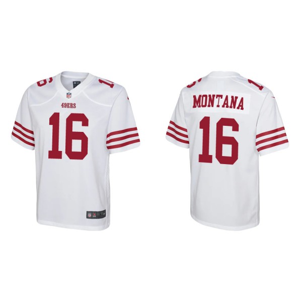 Youth San Francisco 49ers Joe Montana Game White J...