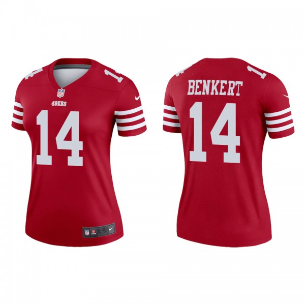 Women's San Francisco 49ers Kurt Benkert Scarlet Legend Jersey