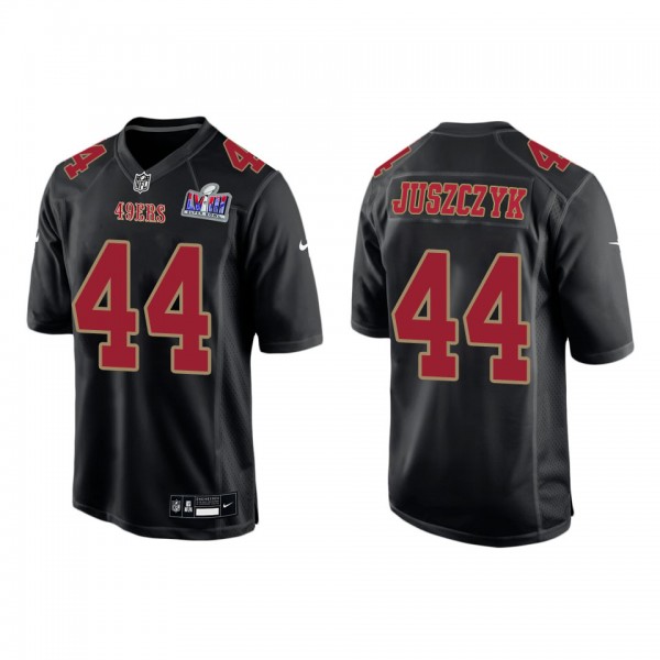 Men's Kyle Juszczyk San Francisco 49ers Black Super Bowl LVIII Carbon Fashion Game Jersey