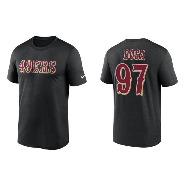 Nick Bosa San Francisco 49ers Men's Wordmark Legend Black T-Shirt