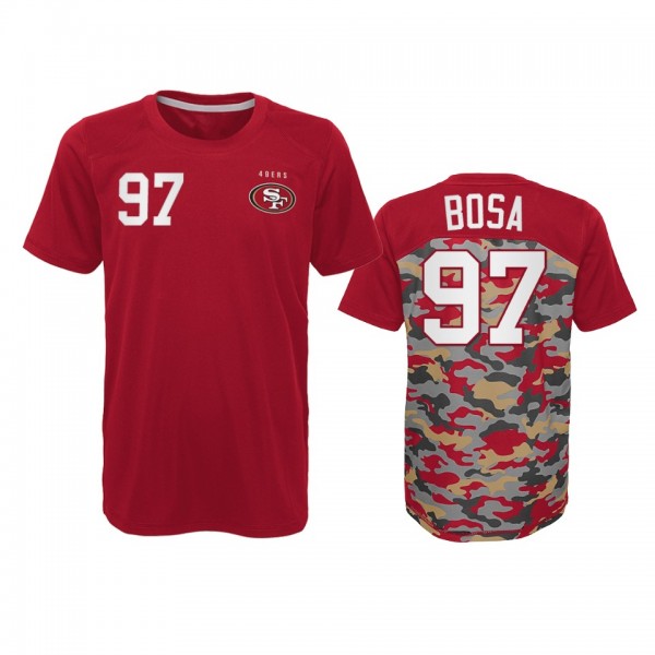 San Francisco 49ers Nick Bosa Outerstuff Camo Scar...