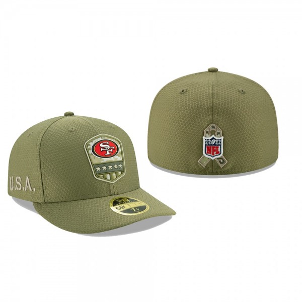 San Francisco 49ers Olive 2019 Salute to Service Sideline Low Profile 59FIFTY Hat