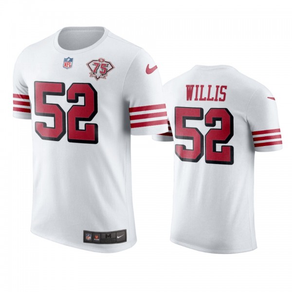San Francisco 49ers Patrick Willis White 75th Anni...