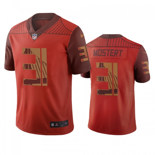 San Francisco 49ers Raheem Mostert Orange City Edition Vapor Limitd Jersey
