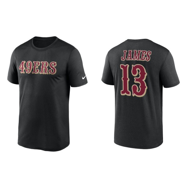 Richie James San Francisco 49ers Men's Wordmark Legend Black T-Shirt
