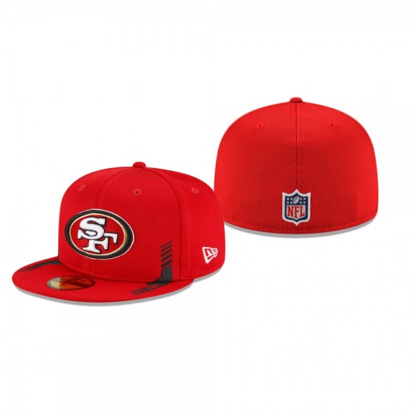 San Francisco 49ers Scarlet 2021 NFL Sideline Home 59FIFTY Fitted Hat