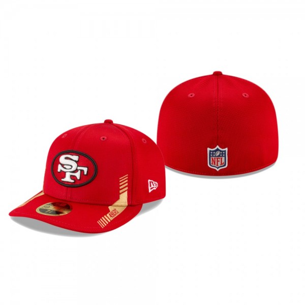 San Francisco 49ers Scarlet 2021 NFL Sideline Home Historic Low Profile 59FIFTY Hat