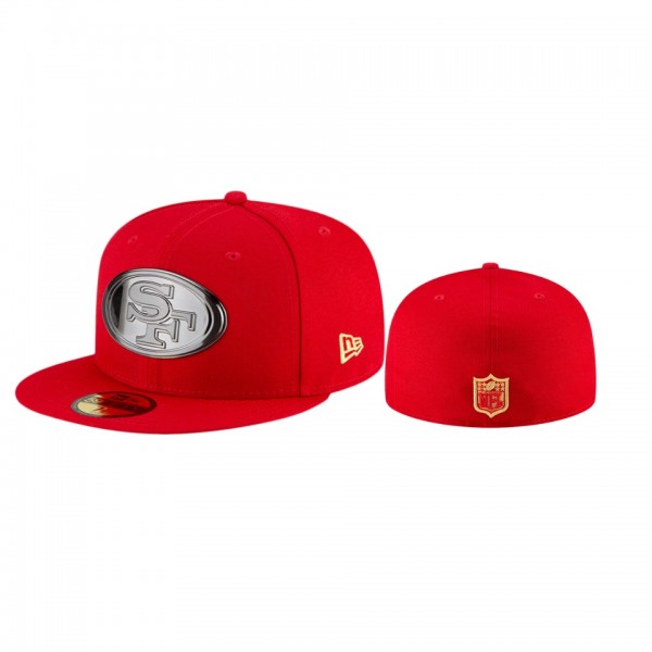 San Francisco 49ers Scarlet Brushed 59FIFTY Fitted...