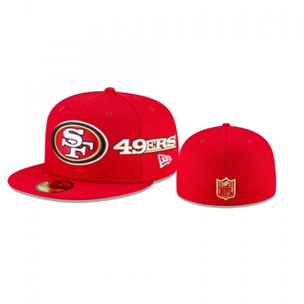 San Francisco 49ers Scarlet Doubled 59FIFTY Fitted...