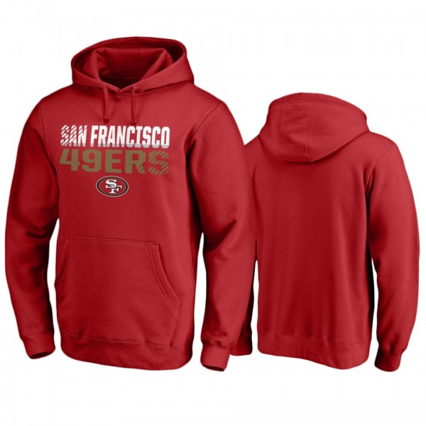 San Francisco 49ers Scarlet Iconic Fade Out Pullov...