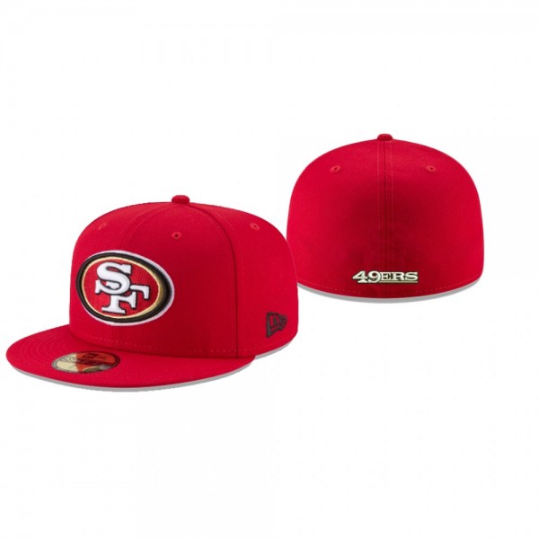 San Francisco 49ers Scarlet Omaha 59FIFTY Fitted H...