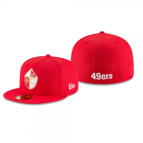 San Francisco 49ers Scarlet Omaha Throwback 59FIFT...