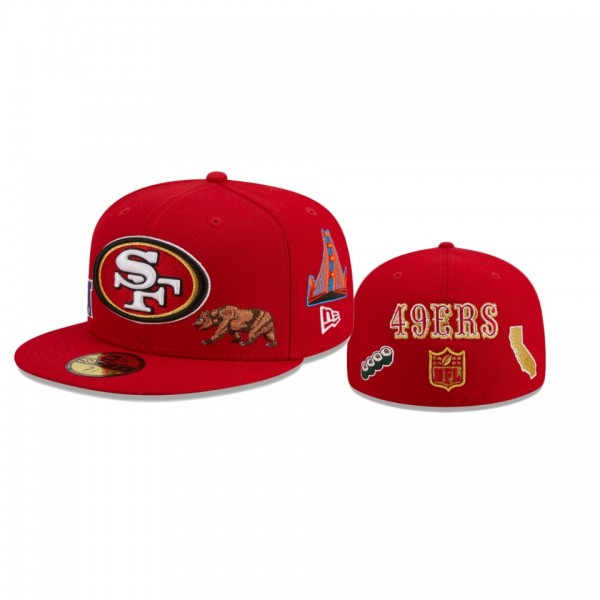 San Francisco 49ers Scarlet Team Local 59FIFTY Fit...
