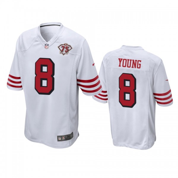 San Francisco 49ers Steve Young White 75th Anniver...