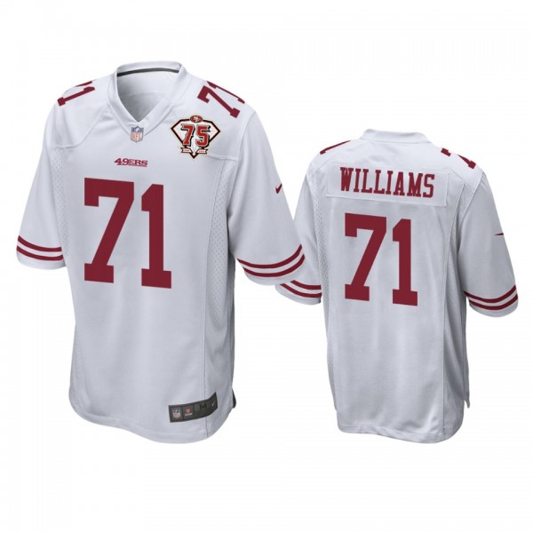 San Francisco 49ers Trent Williams White 75th Anni...