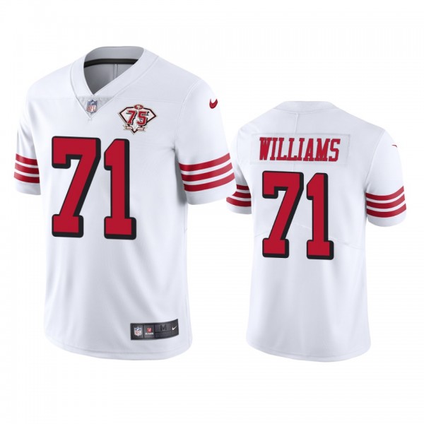 San Francisco 49ers Trent Williams White 75th Anni...