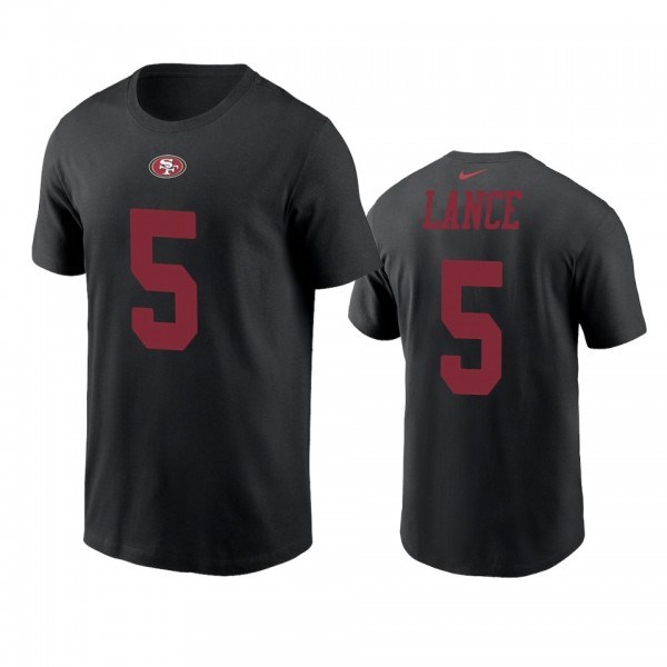 Men's San Francisco 49ers Trey Lance Black Name &a...