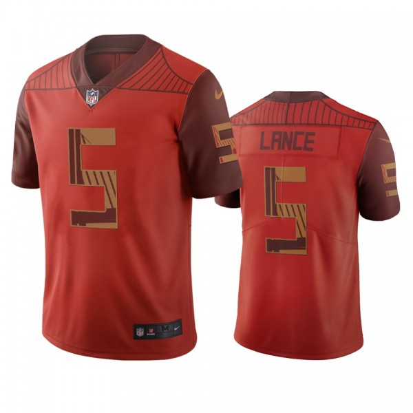 San Francisco 49ers Trey Lance Orange City Edition Vapor Limited Jersey