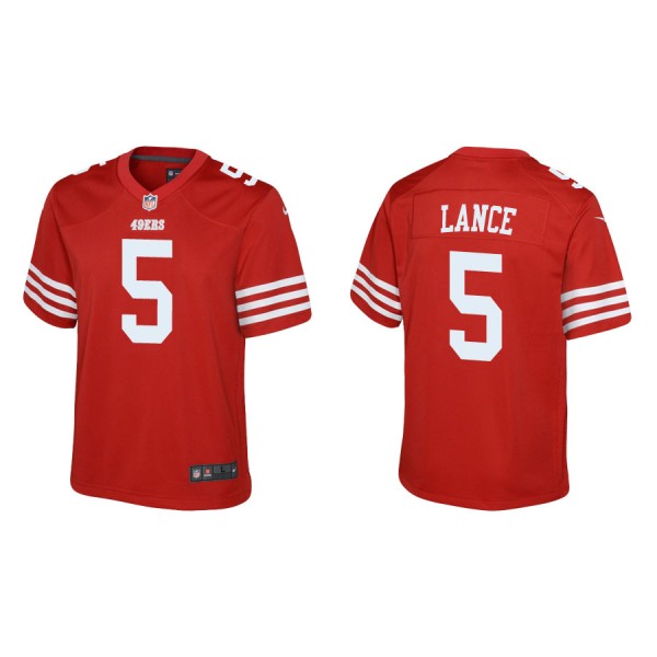 Youth San Francisco 49ers Trey Lance Game Scarlet ...