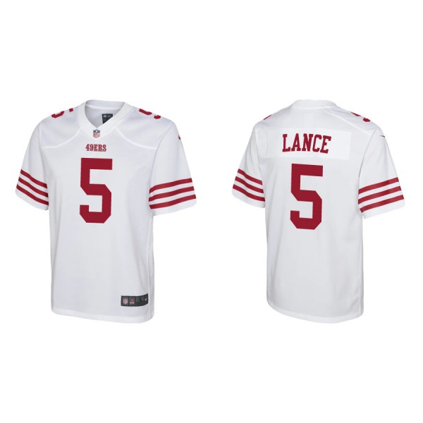 Youth San Francisco 49ers Trey Lance Game White Je...