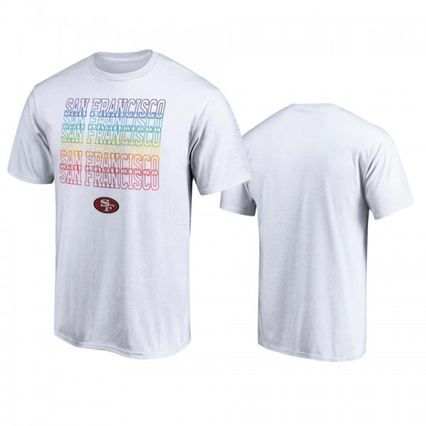 San Francisco 49ers White City Pride T-Shirt