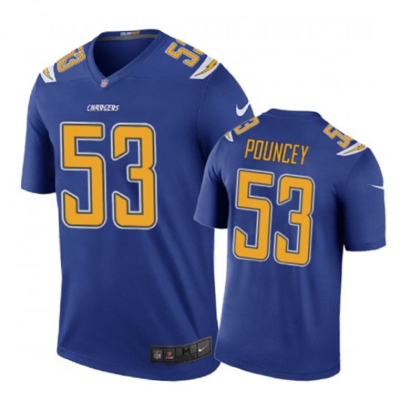 Los Angeles Chargers #53 Mike Pouncey Nike color rush Royal Jersey