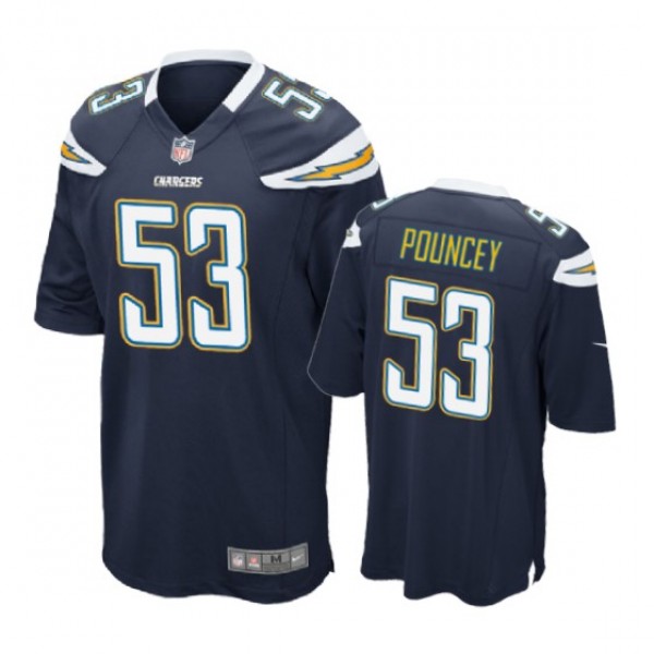 Los Angeles Chargers #53 Mike Pouncey Navy Nike Ga...