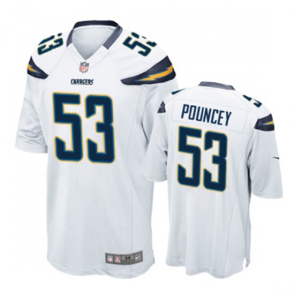 Los Angeles Chargers #53 Mike Pouncey White Nike G...