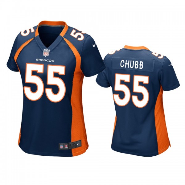 Denver Broncos #55 Bradley Chubb navy Game Jersey ...