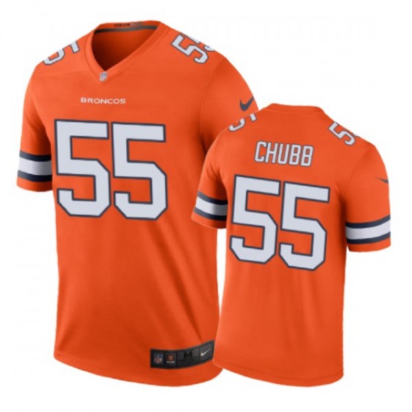 Denver Broncos #55 Bradley Chubb Nike color rush O...