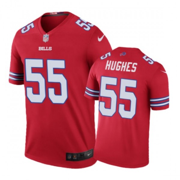 Buffalo Bills #55 Jerry Hughes Nike color rush Red...
