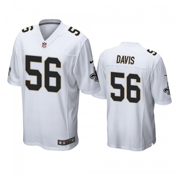 New Orleans Saints #56 Demario Davis White Champio...