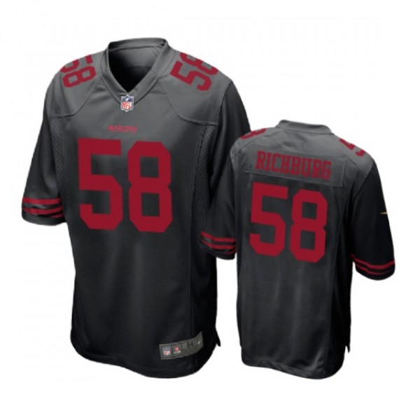 San Francisco 49ers #58 Weston Richburg Black Nike...