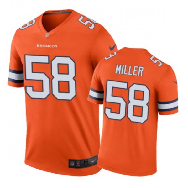 Denver Broncos #58 Von Miller Nike color rush Oran...