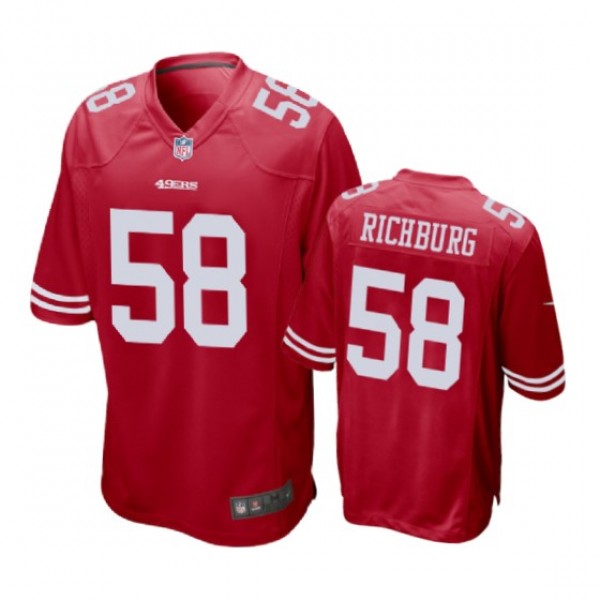 San Francisco 49ers #58 Weston Richburg Scarlet Ni...