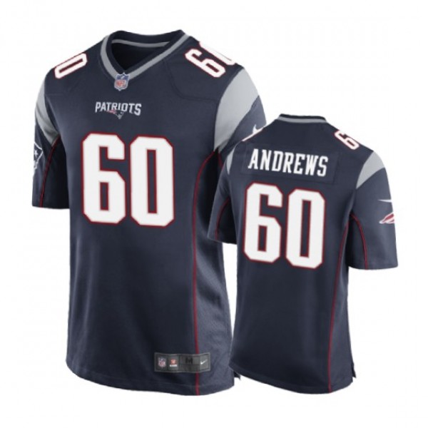 New England Patriots #60 David Andrews Navy Nike G...